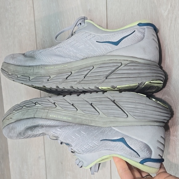 HOKA One One Mens Gaviota 4 Gray Athlrtic Platform Running Shoes Sneakers  14D - Picture 10 of 15